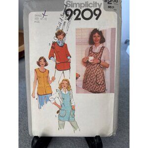 Vintage Simplicity 9209 Womens Apron Pattern Size 10-12 Uncut Sewing Craft
